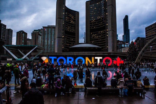 Festive image of Toronto in Canada