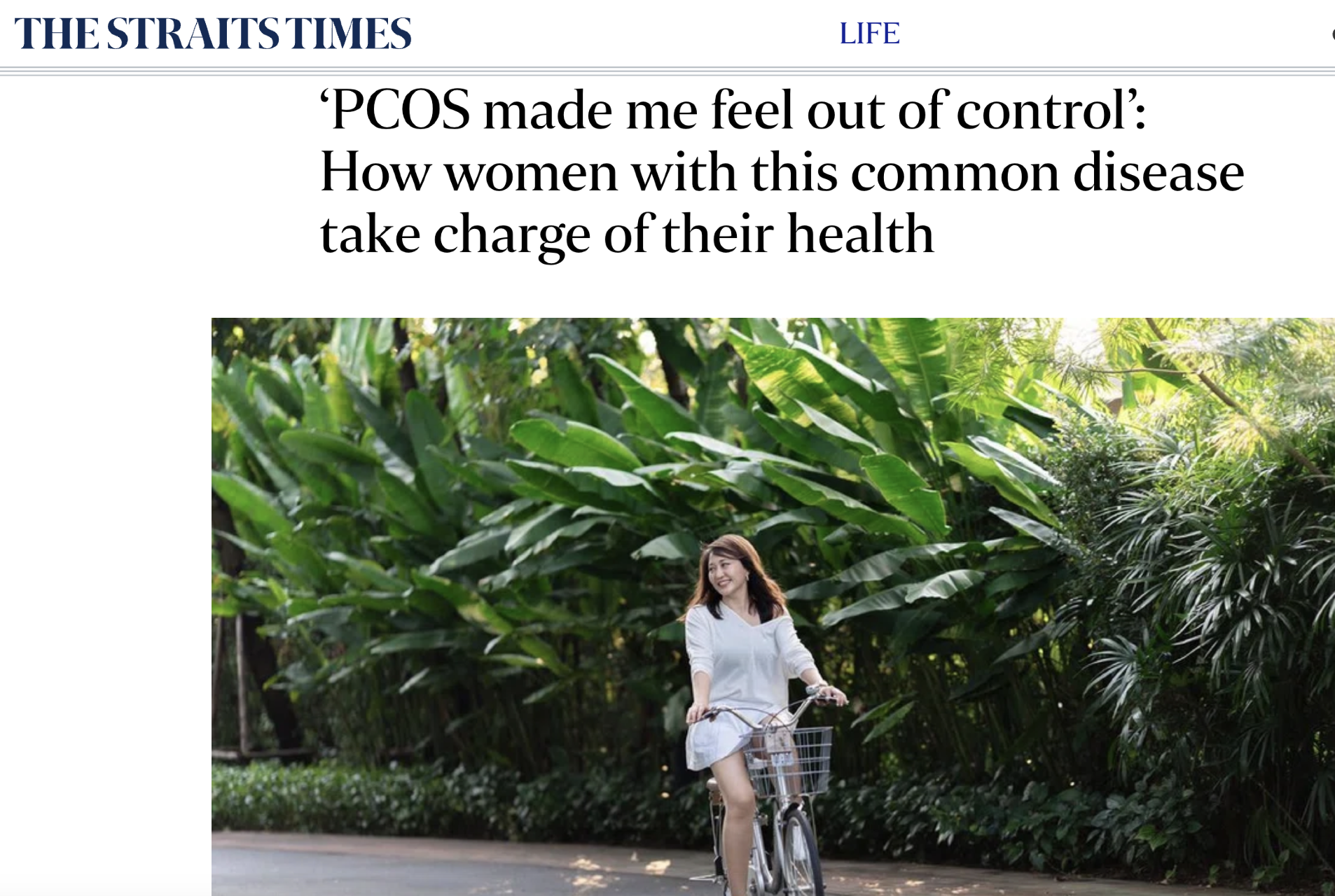 The Straits Times Anna Haotanto PCOS